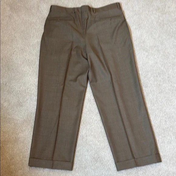 Zanella Brown Dress Pants Pleated Front
